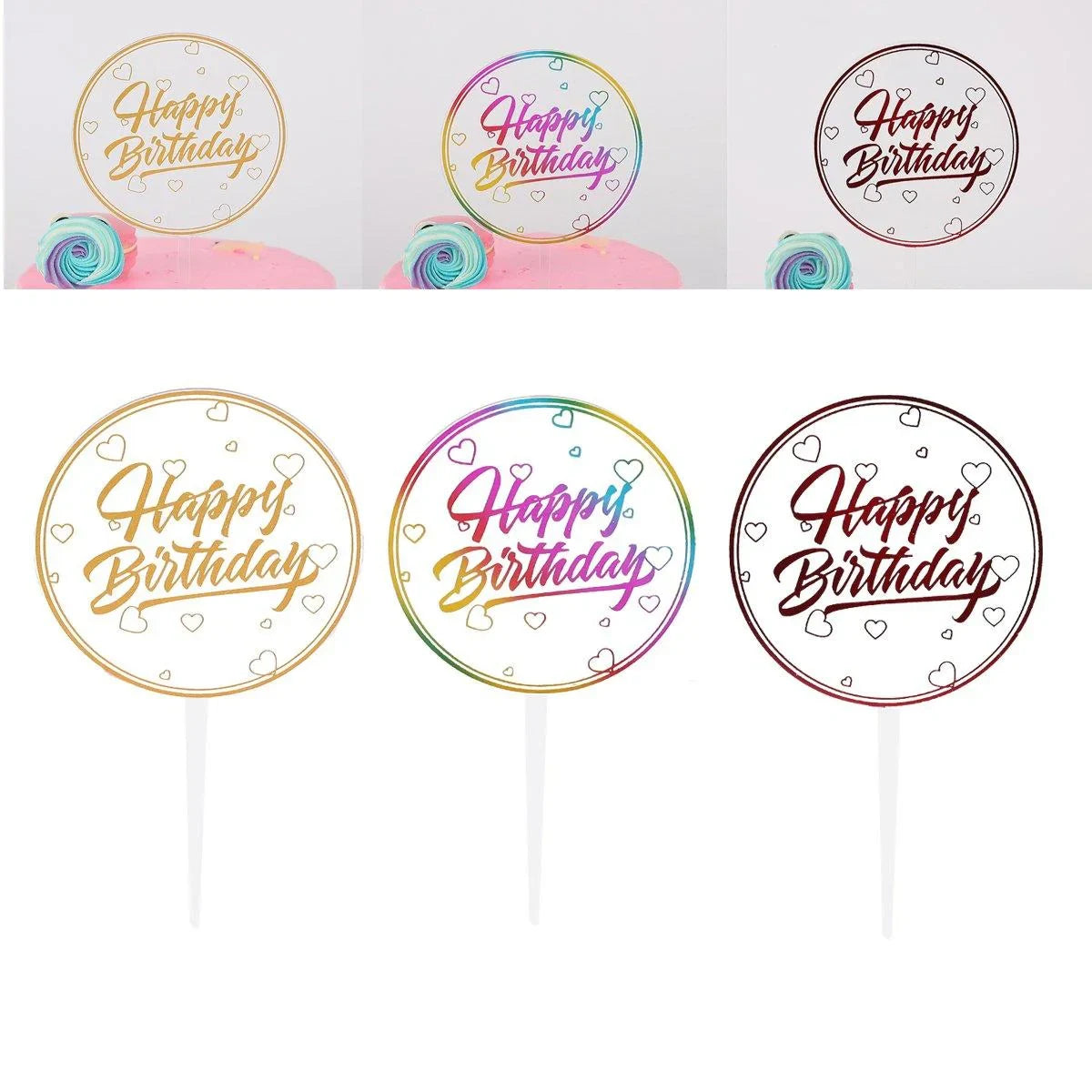 Cake Topper Acrylic Party Decoration 1PC