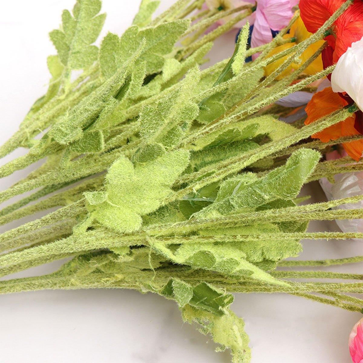 10PCS Simulation Flocking Corn Silk Flowers