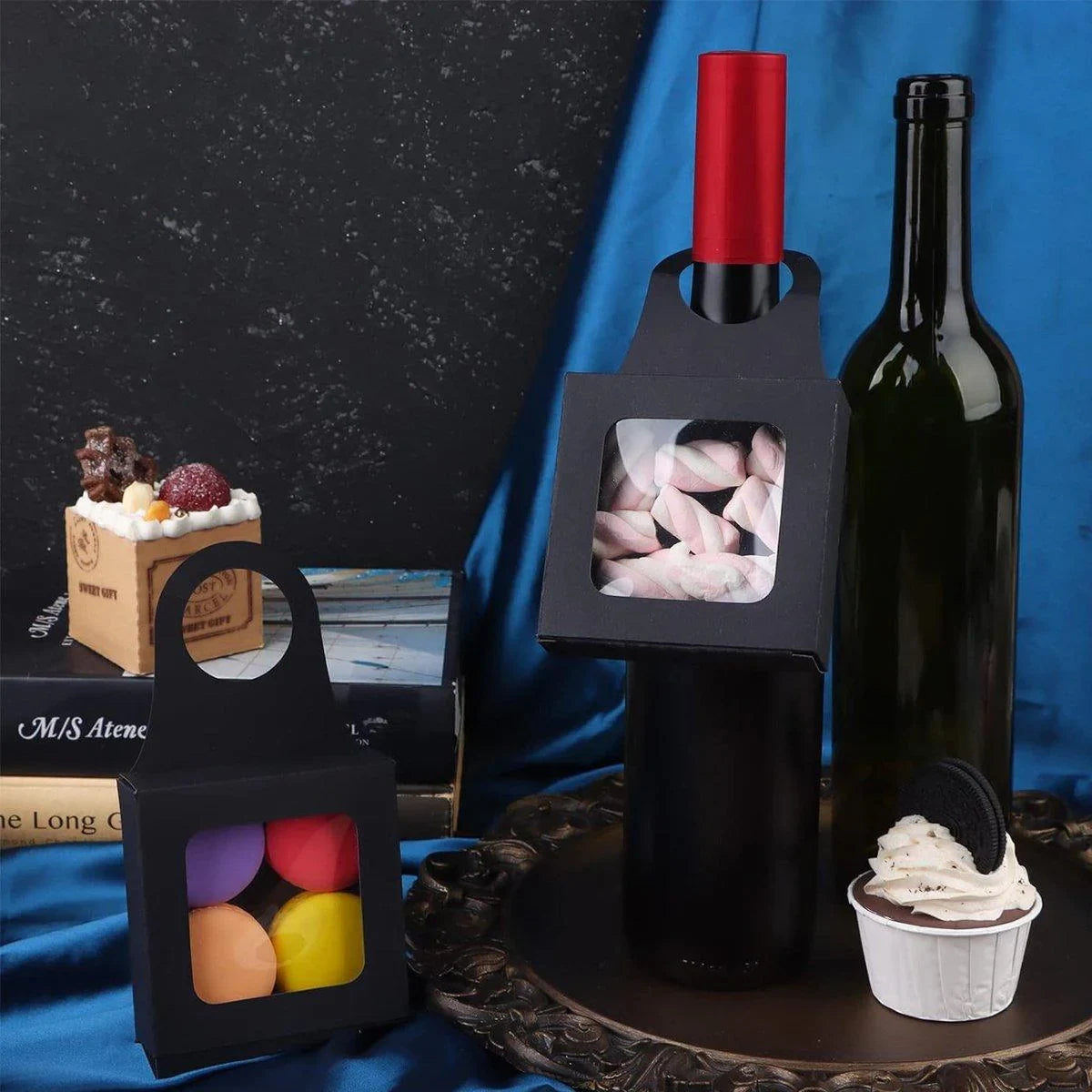 Enhance your gift presentation with these elegant paper wine bottle boxes, designed to add a touch of class to your special occasions.