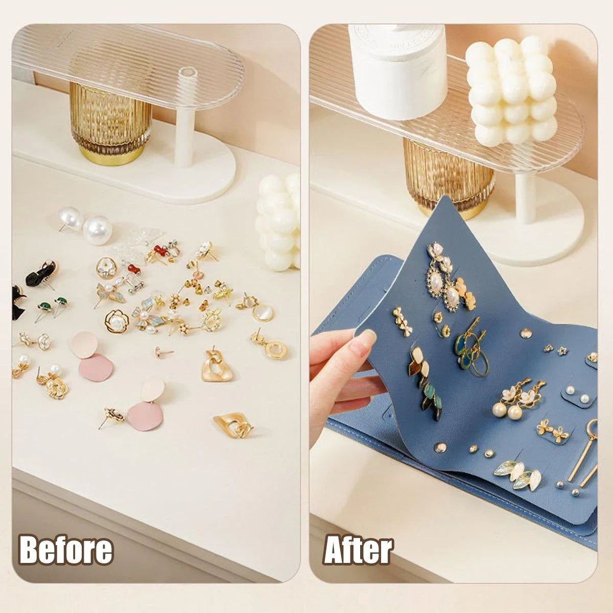 Jewellery Storage Bag Portable Organizer Pouch 3Colours 1PC