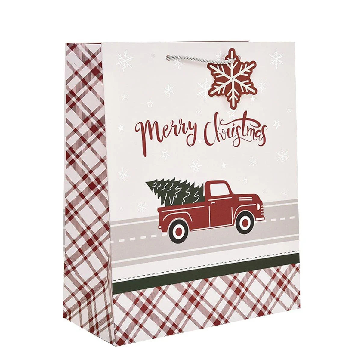 12PCS Christmas Paper Gift Bags Set Xmas Tote