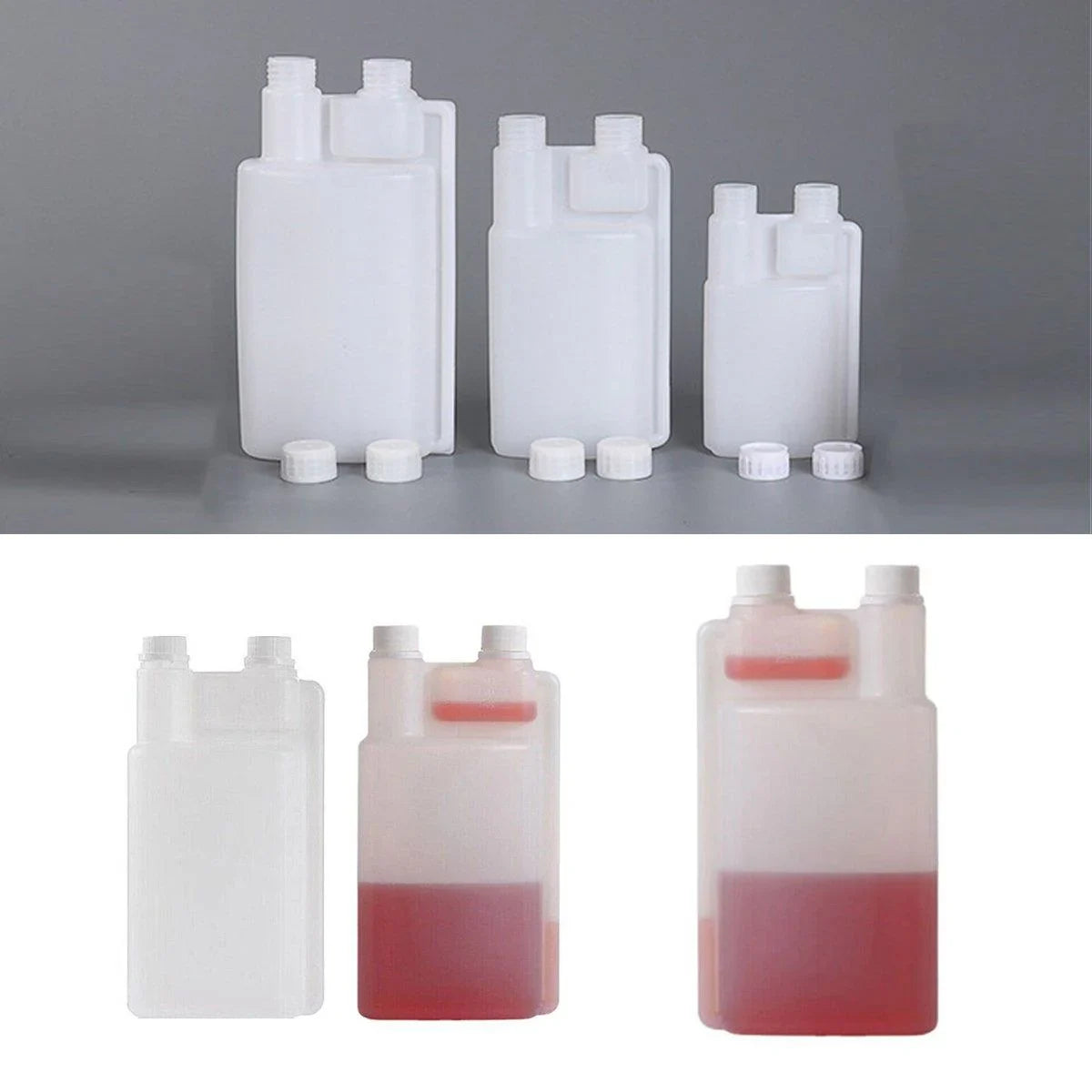 250-1000ml Plastic Twin Chamber Bottle With Tamper Evident Cap
