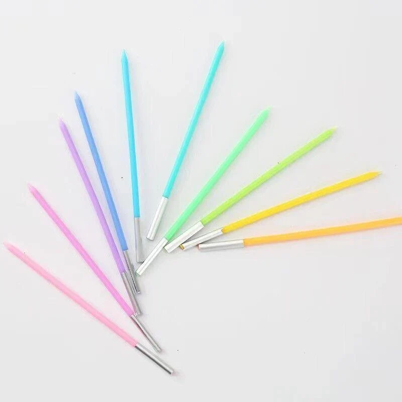 Add a touch of sparkle to your celebrations with our 10 PCS Slim 14CM Birthday Wedding Baby Cake Topper Candle Set.