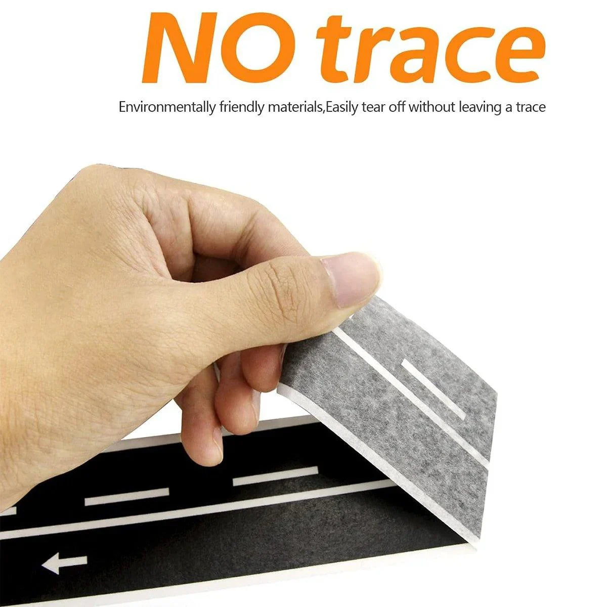 Cartoon Road Rail Transit Tape Sticker 4PCS