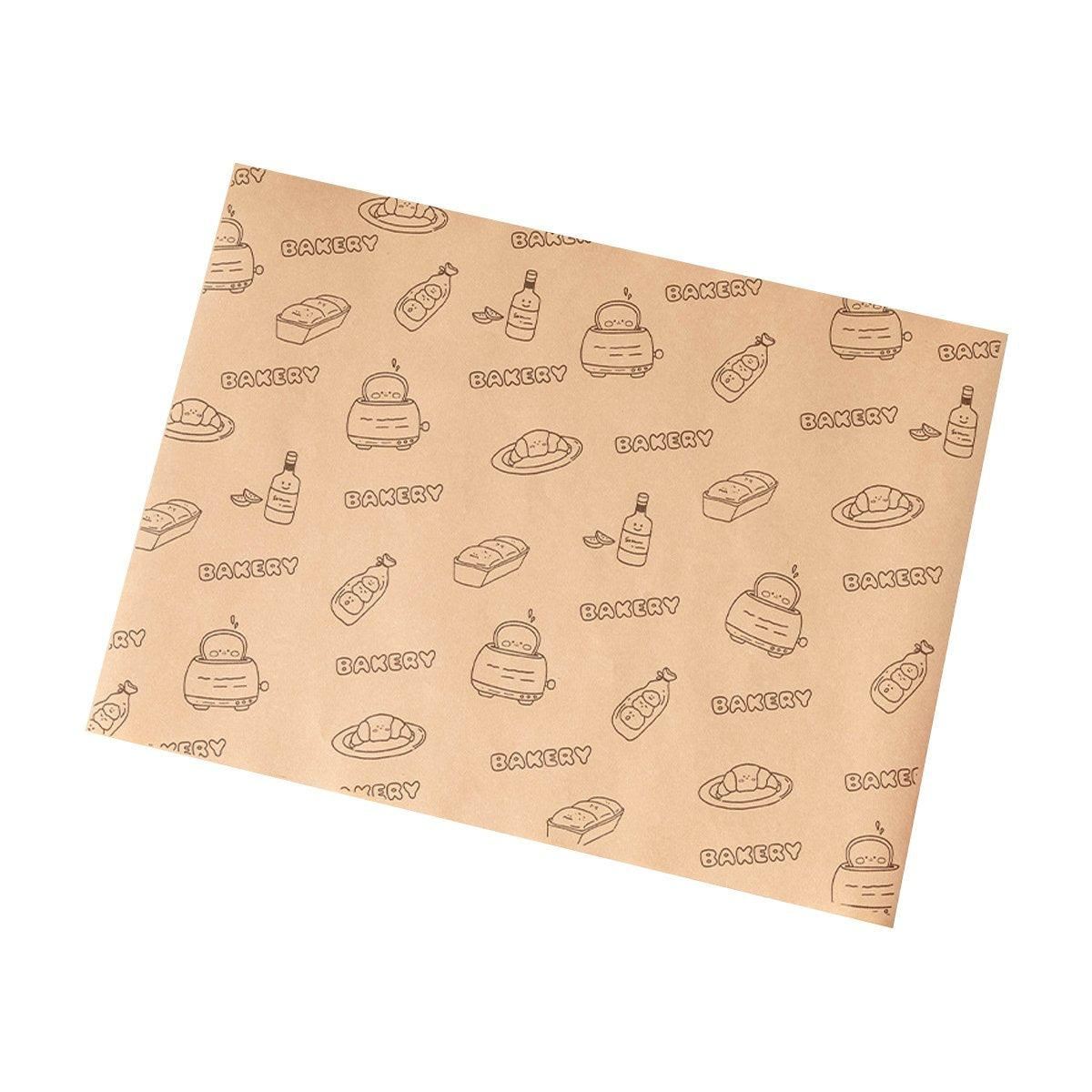 Grease-Proof Coated Sandwich Wrapping Papers 100PCS