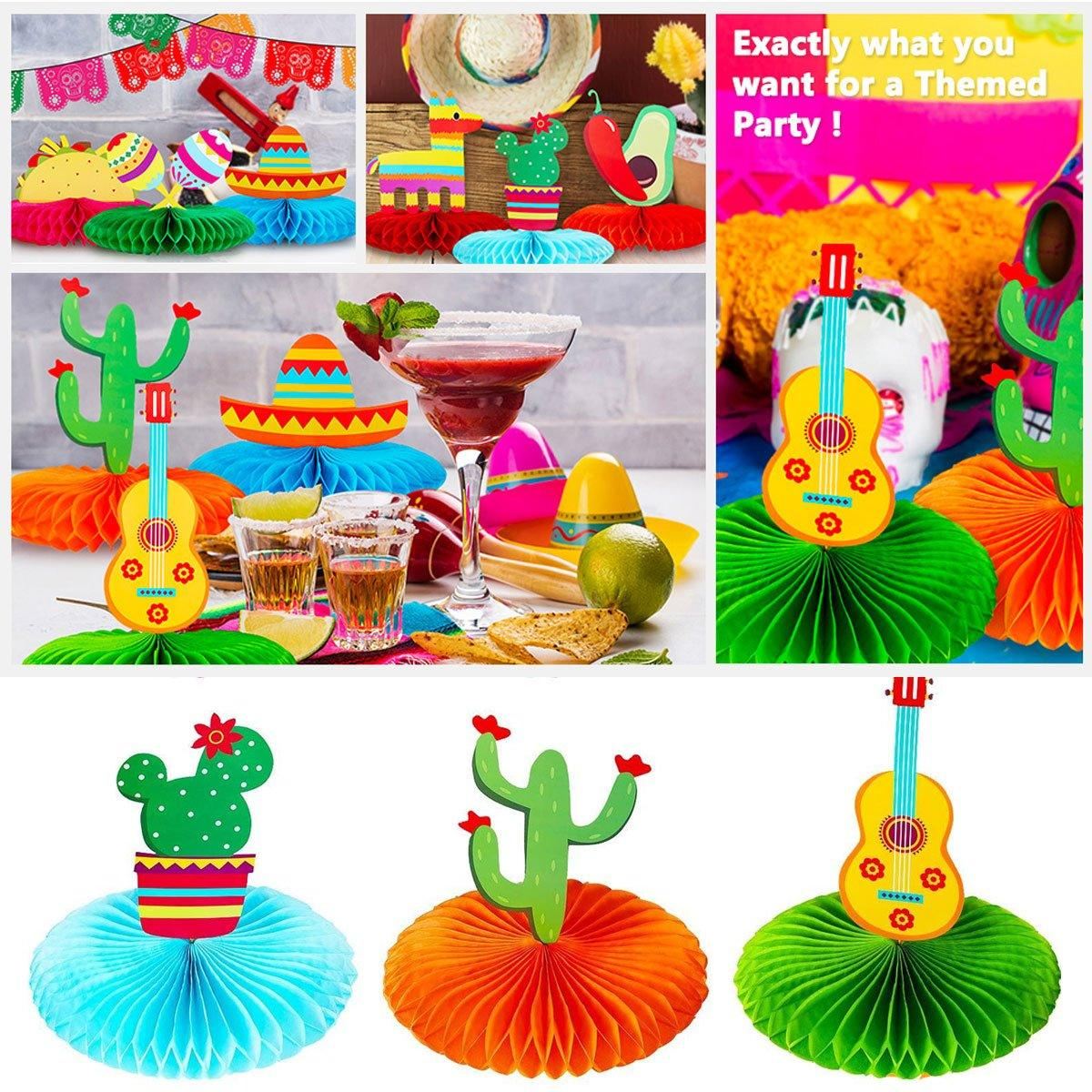 3 Set Honeycomb Tissue Paper Ball Bottom Party Decoration