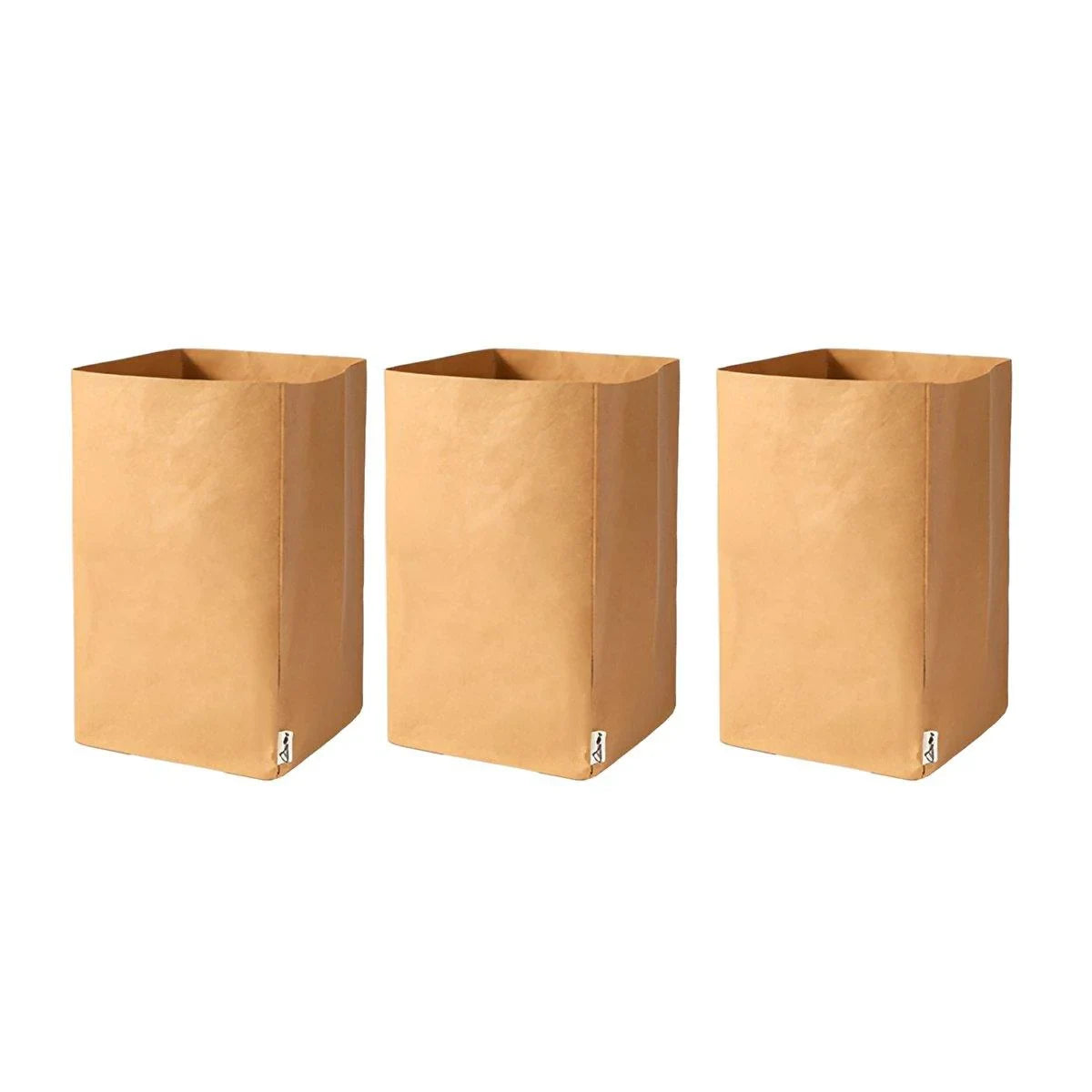 3PCS Washable Kraft Paper Storage Bag Kitchen Organizer