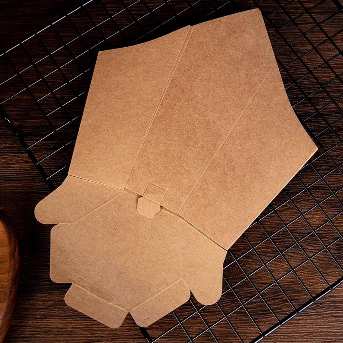 Disposable Folding Hexagon Kraft Paper Cups 100PCS