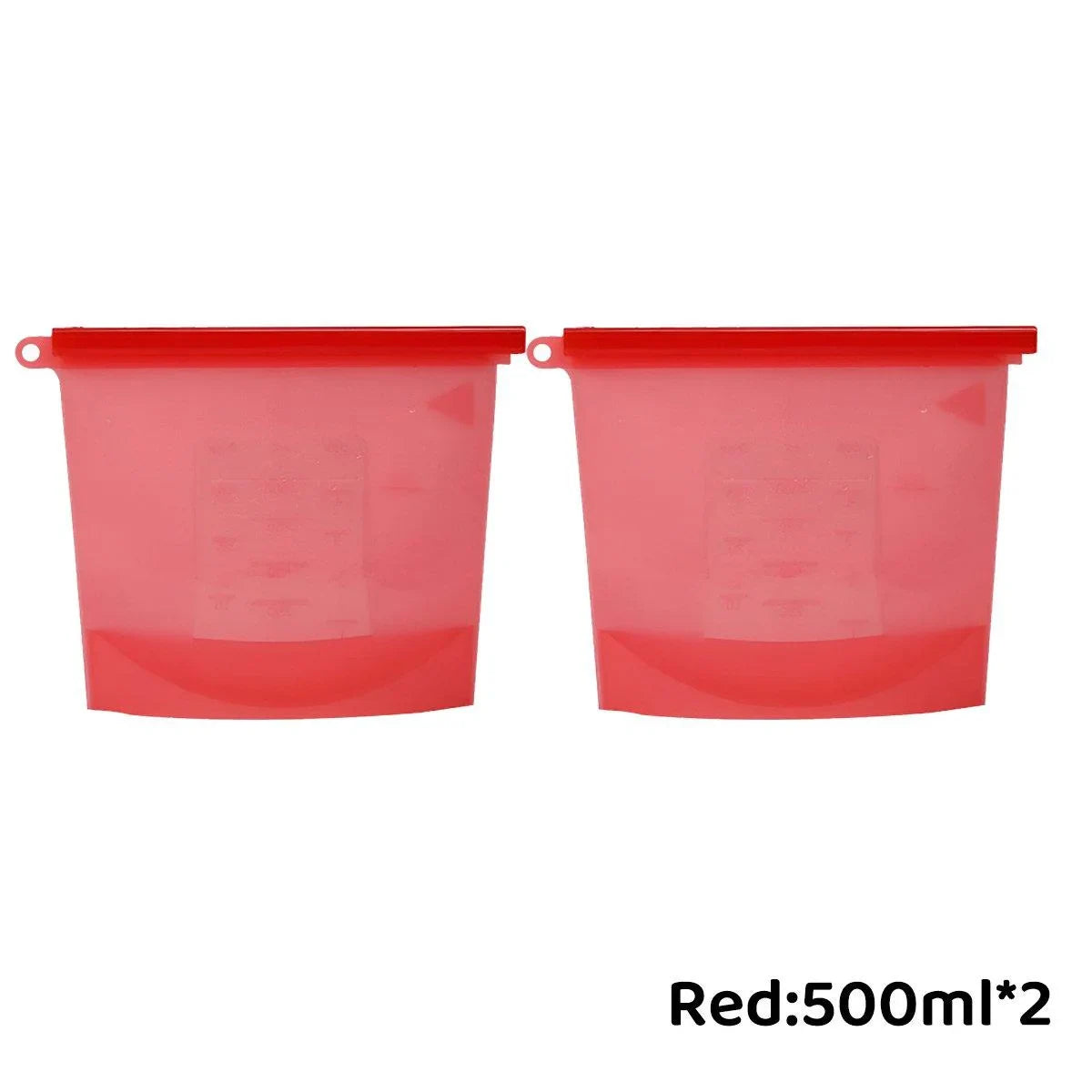 Reusable Silicone Food Storage Bags 500ml-1000ml