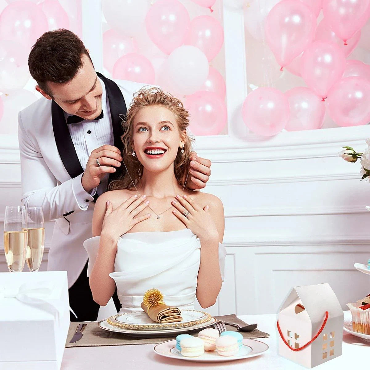 25PCS Cookie Candy Box Paper Gift Packing