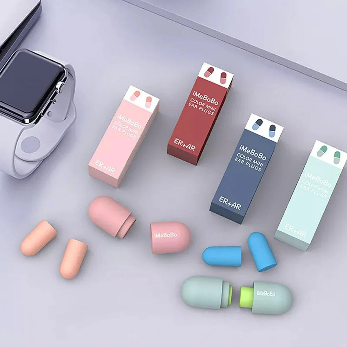 1/2/4 Pairs Soundproof Capsule Earplugs Noise Reduction Ear Plugs