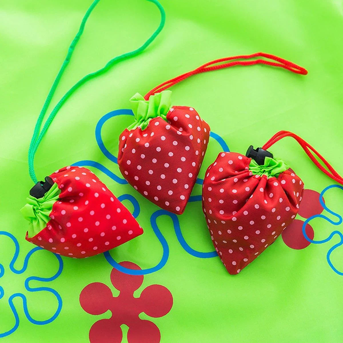 Polyester Reusable Grocery Bags Eco-Friendly 5PCS