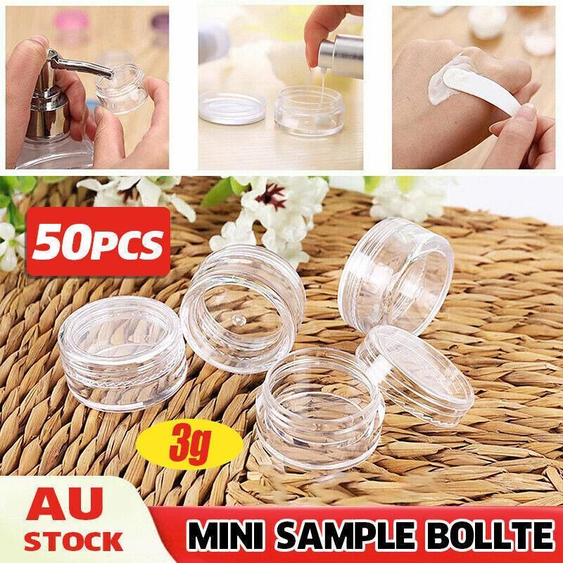 50-200X Mini Sample Bottle Cosmetic Makeup Jar Pot Face Cream Lip Balm Container