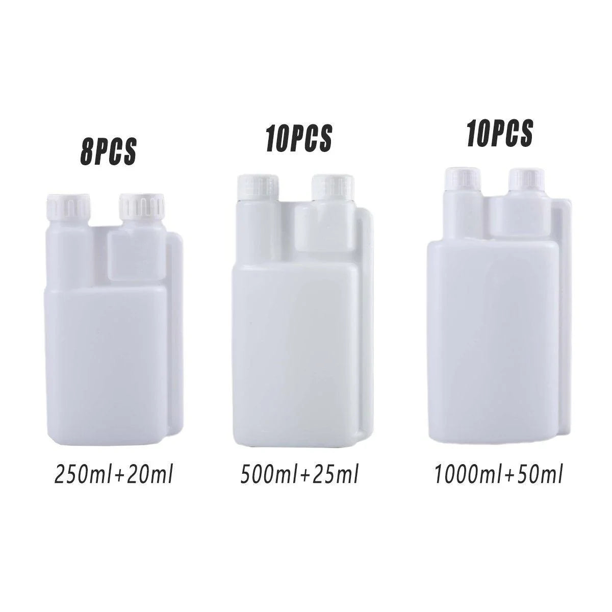 250-1000ml Plastic Twin Chamber Bottle With Tamper Evident Cap