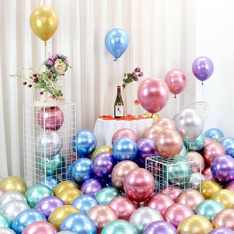 50PCS Chrome Metallic Balloon Helium