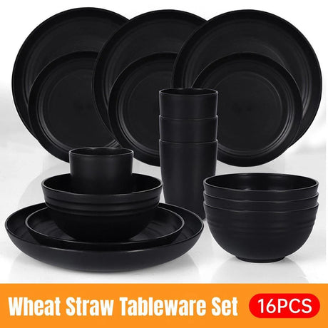 Wheat Straw Tableware Set 16PCS
