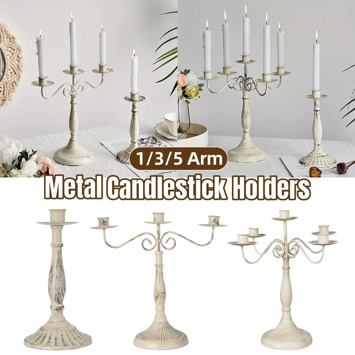 Metal Candlestick Holder 1PC