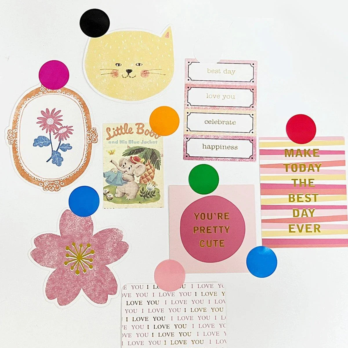 Colored Round Seal Stickers 8 Rolls
