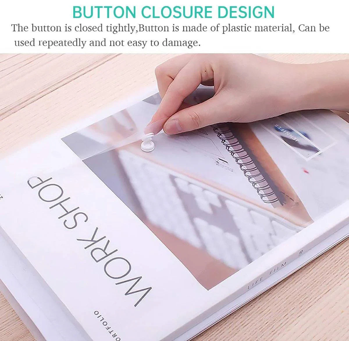 A4 Plastic File Document Bag 12PCS