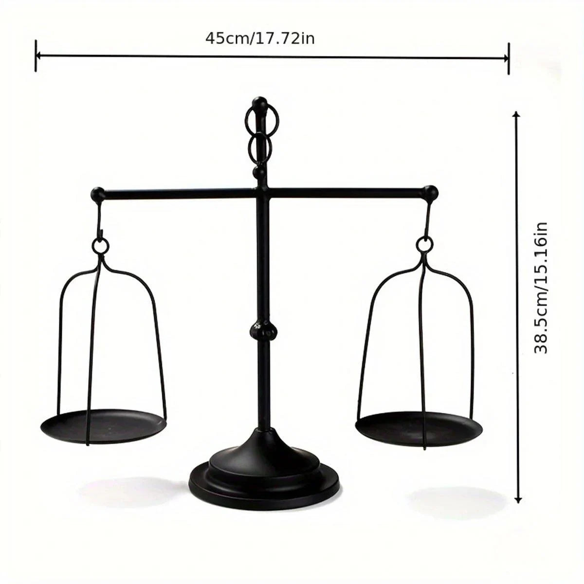 Black iron Balance Scale Candlestick 1PC