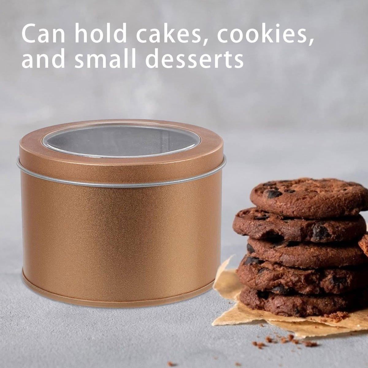 Window Cake Iron Box Gold 10PCS