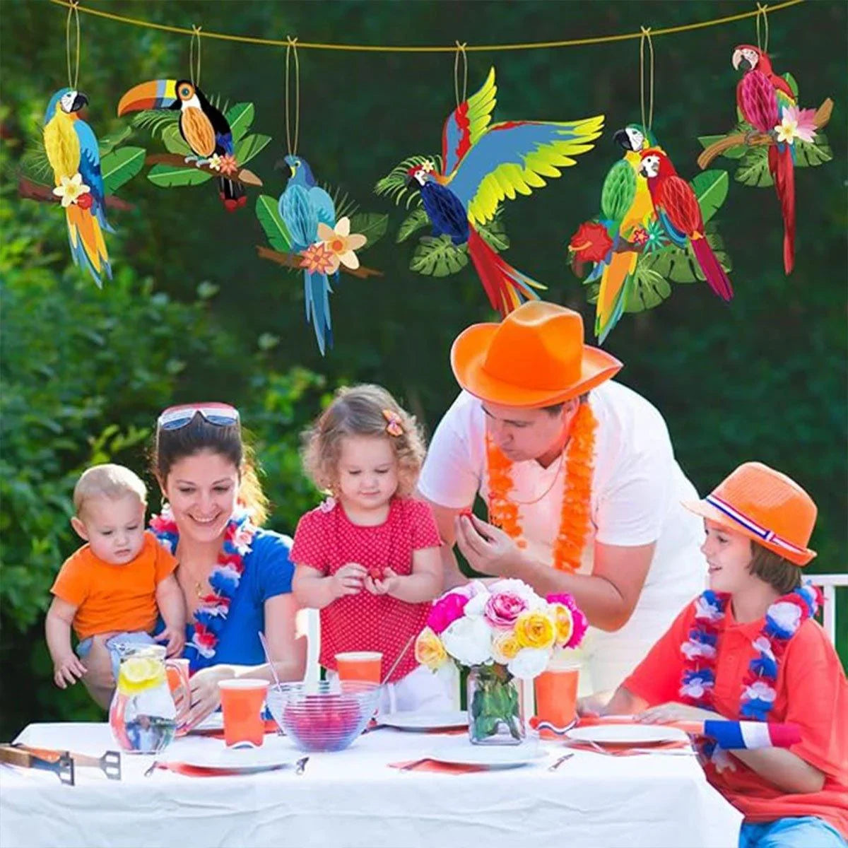 6/9/12pcs Parrot Charm Party Decoration