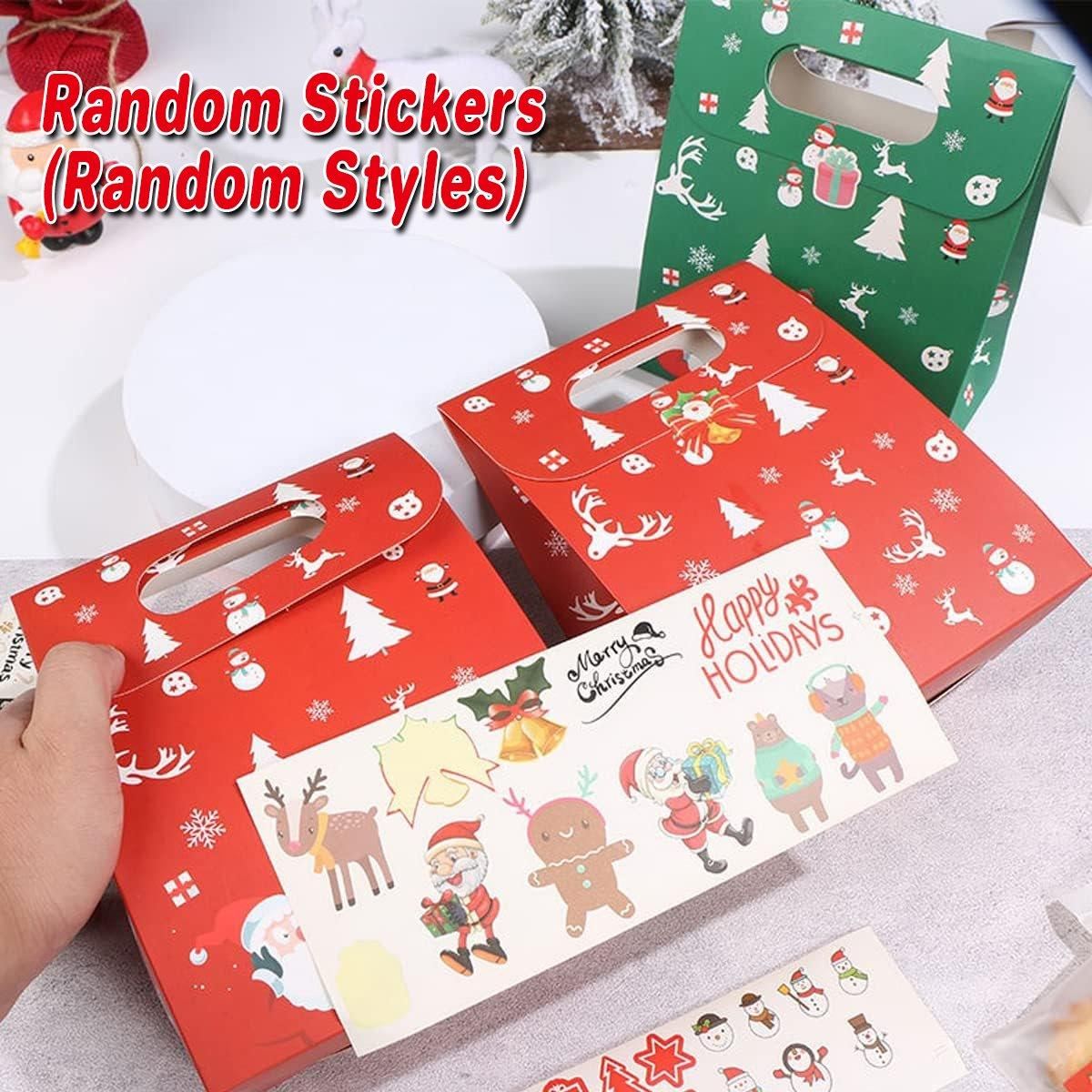 50PCS Christmas Candy Biscuit Packaging Box Gift Bag