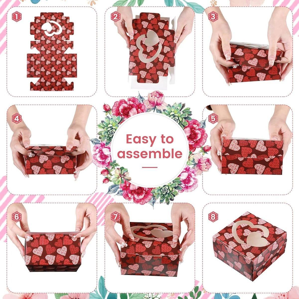 25PCS Large Square Colour Gift Boxes
