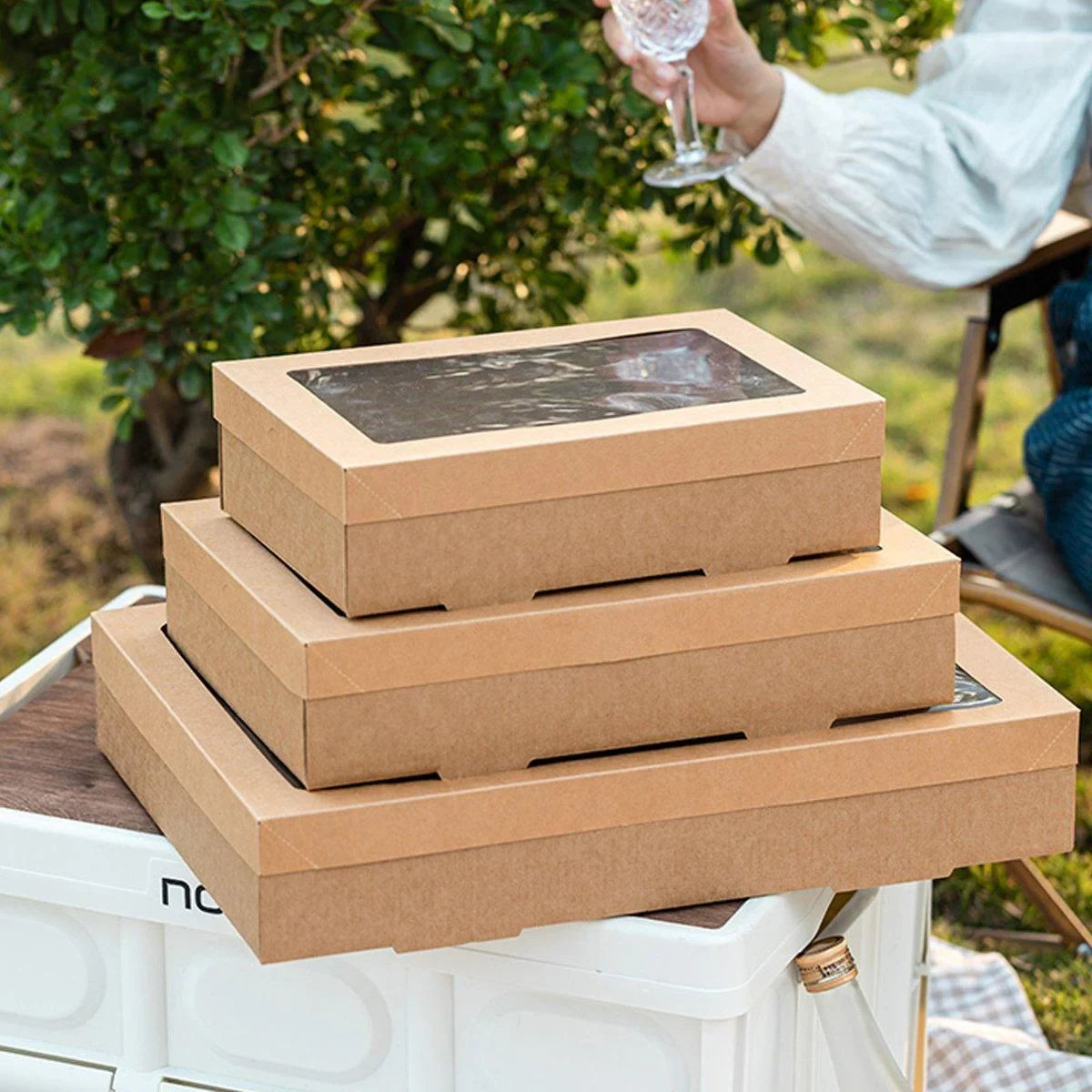 Grazing Boxes Kraft Paper with Clear Window 10PCS