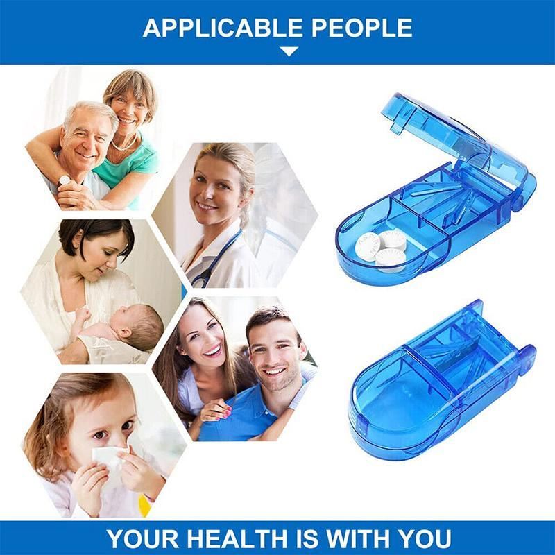 Portable Pill dispenser Storage Box Blue 1Pack