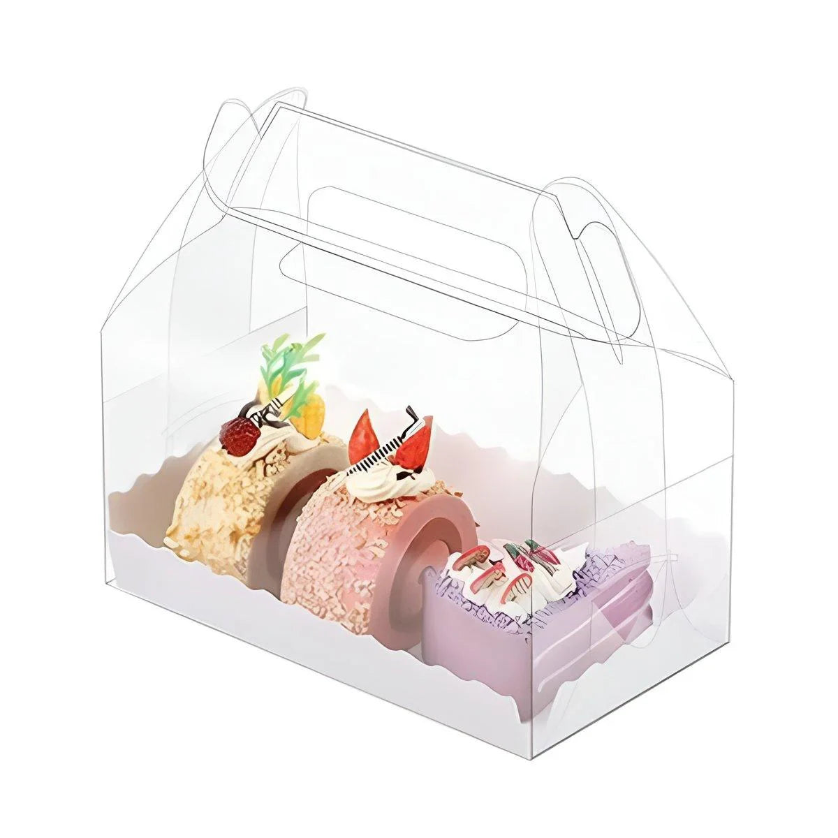 Portable Clear Pastry Boxes for Desserts 25PCS