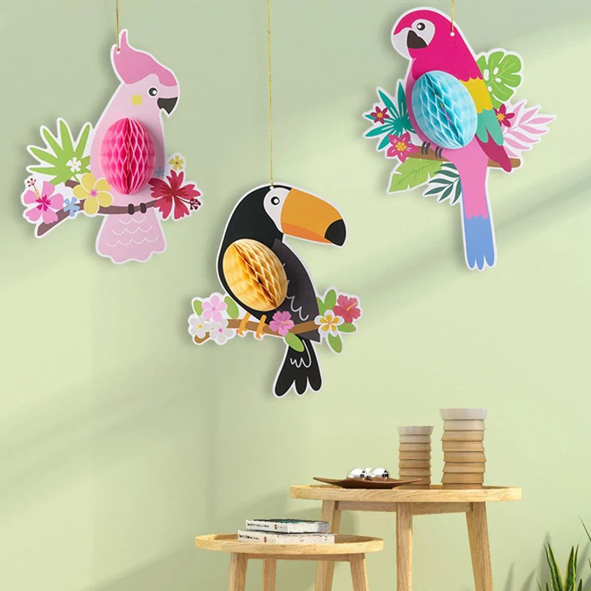 6/9/12pcs Parrot Charm Party Decoration