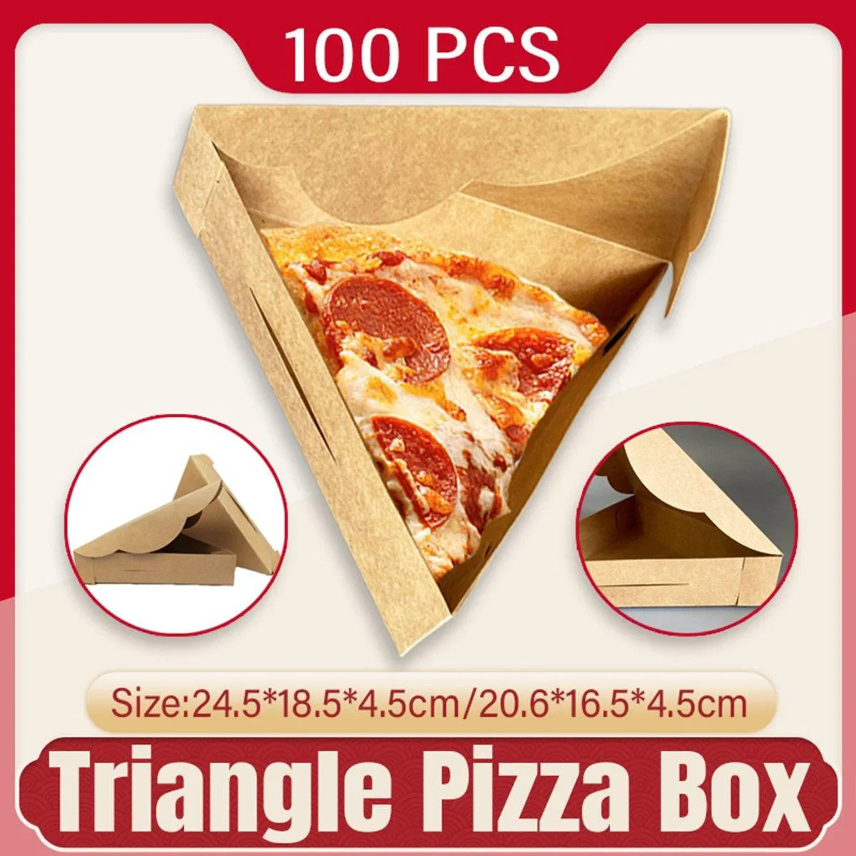 Triangle Pizza Boxes 100PCS