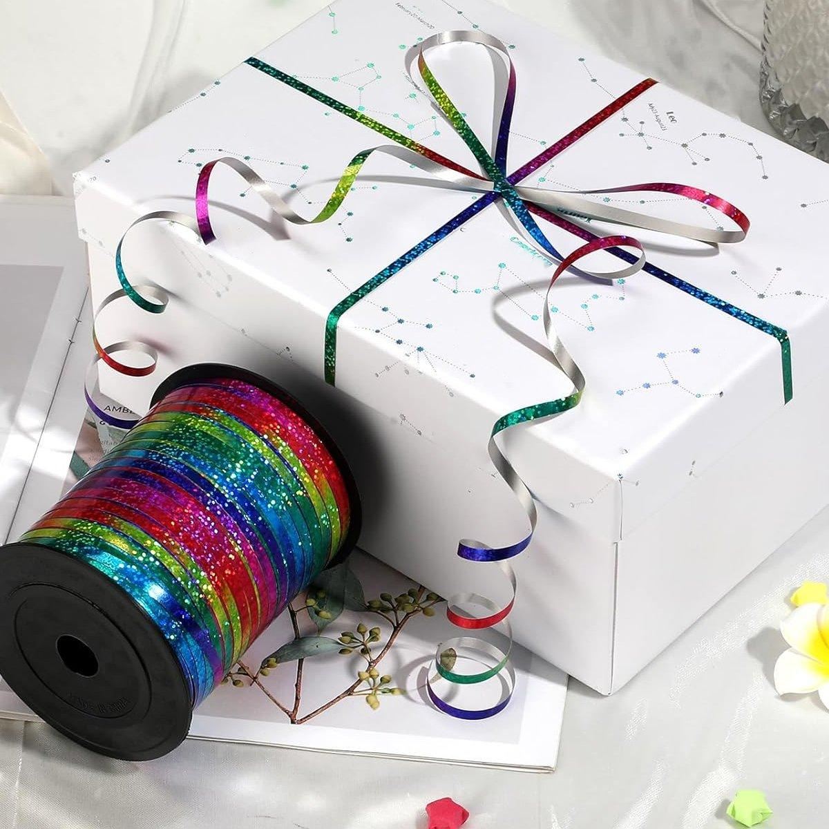 Glitter Laser Ribbon Party Banners Pull String Tie
