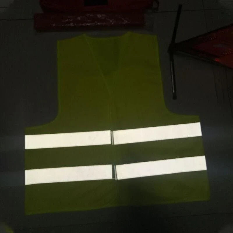 Safety Vest Reflective Tape Yellow Orange Day Workware Night High Visibility 1 Vest