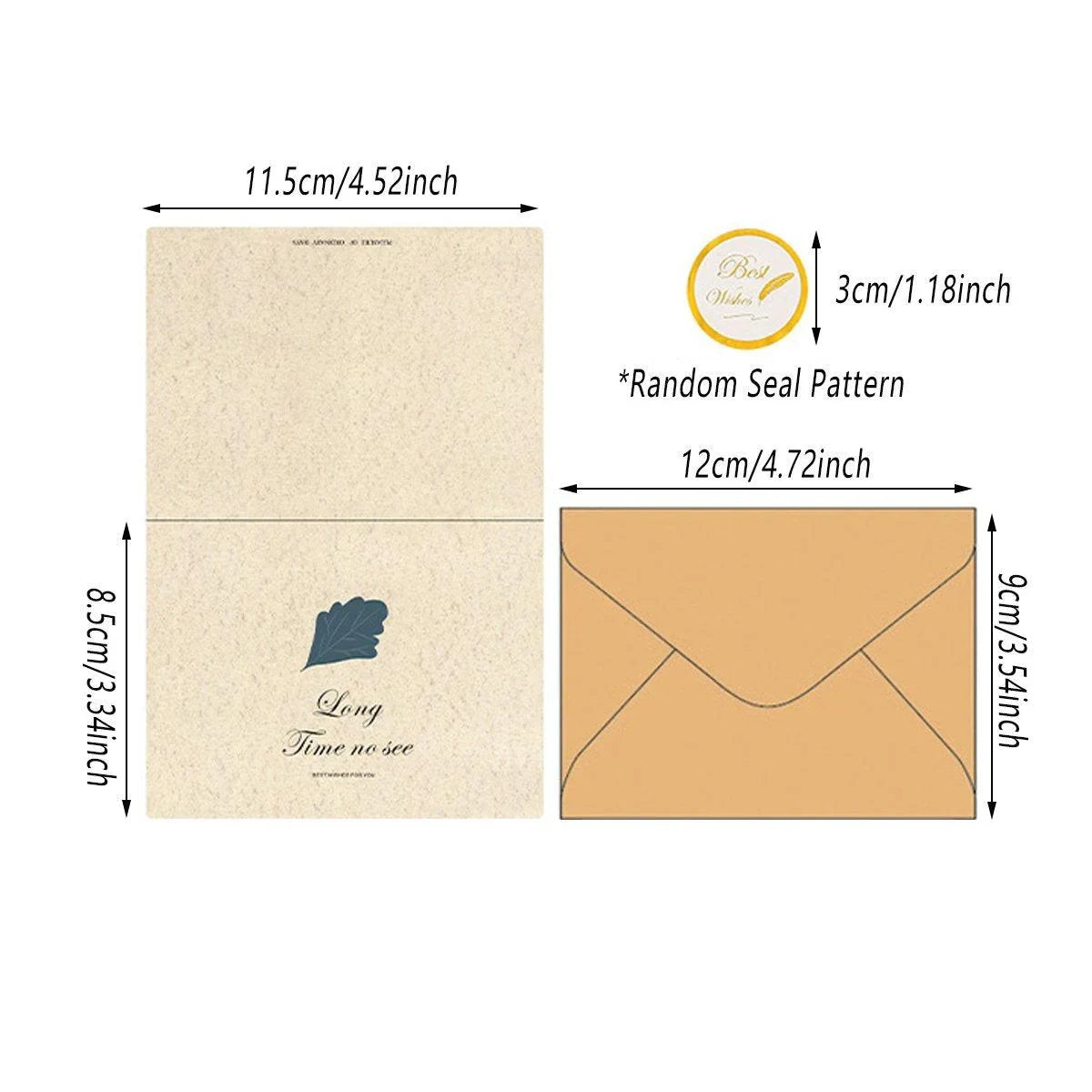 6 PCS Retro Greeting Cards With Envelopes