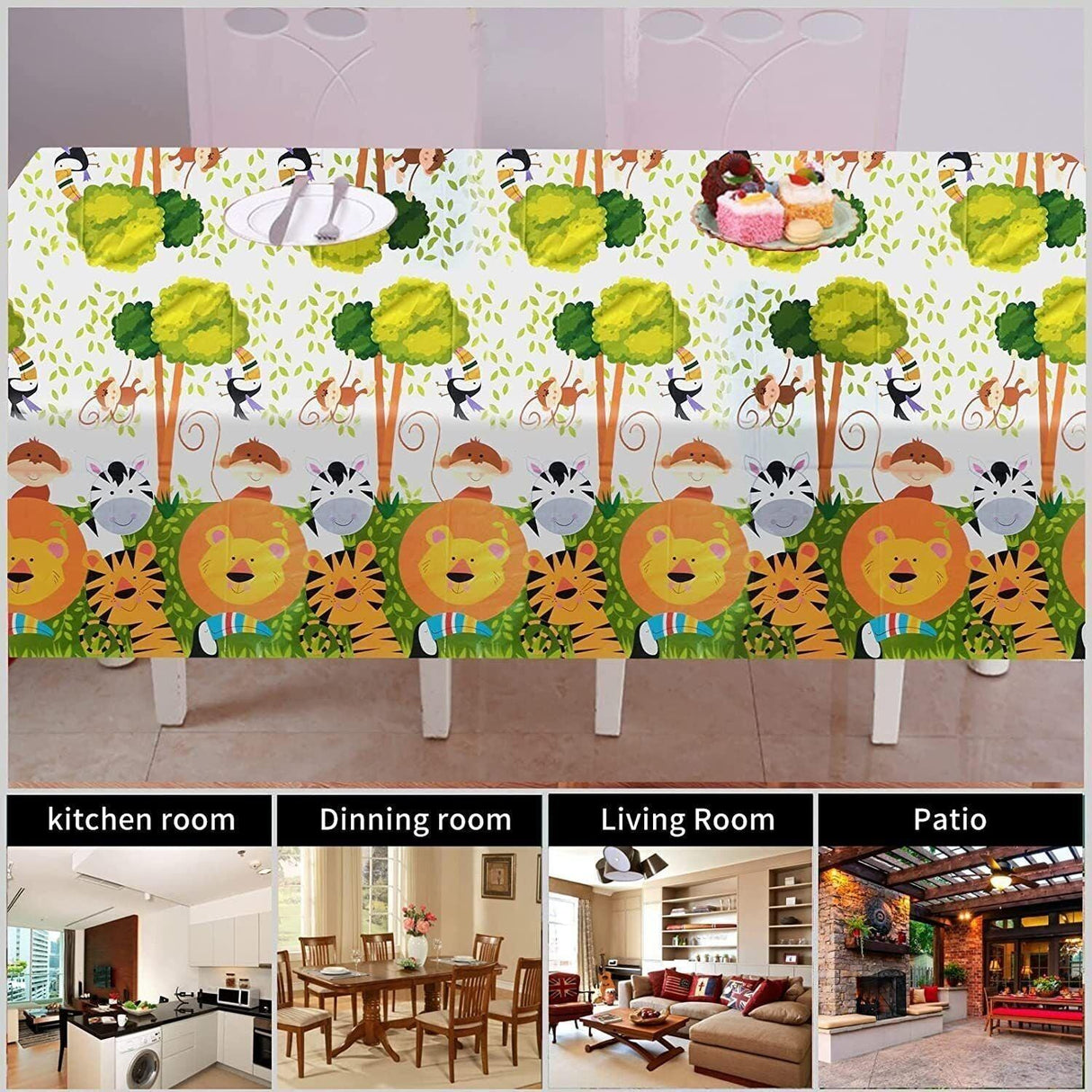 Oilproof Washable Plastic Tablecloth 1PC
