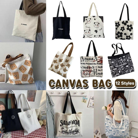 High-Quality Canvas Shoulder Bags 1PC