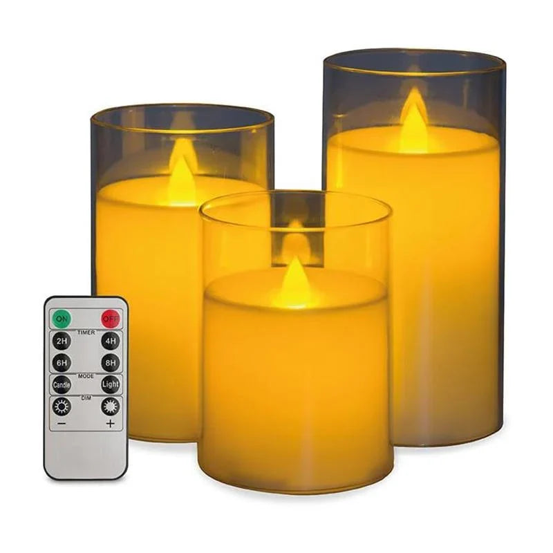Simulation Swing LED Electronic Candle 3PCS