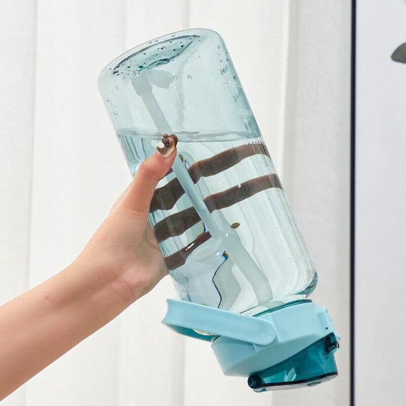 2L Water Bottle Straw Cup Sports Flask 1Pack