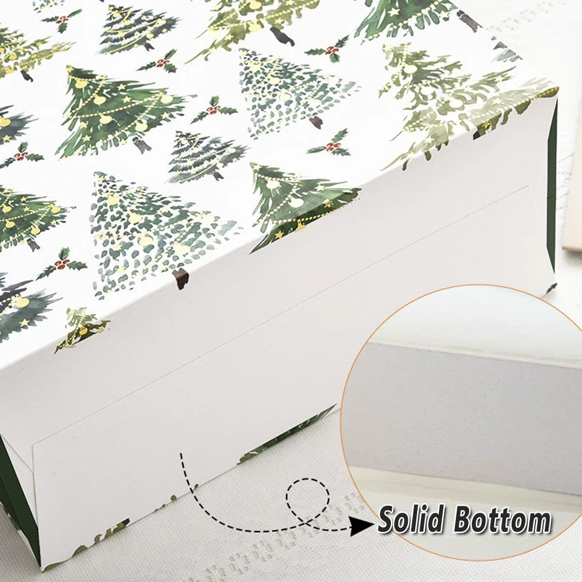 12PCS Christmas Paper Gift Bags Set Xmas Tote