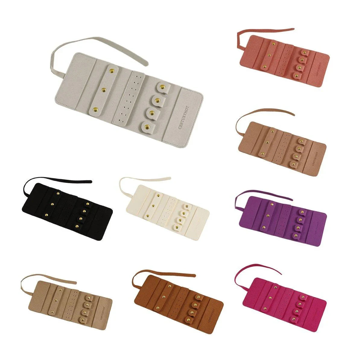 Travel Portable Jewelry Organizer Pouch 9Colours 1PC