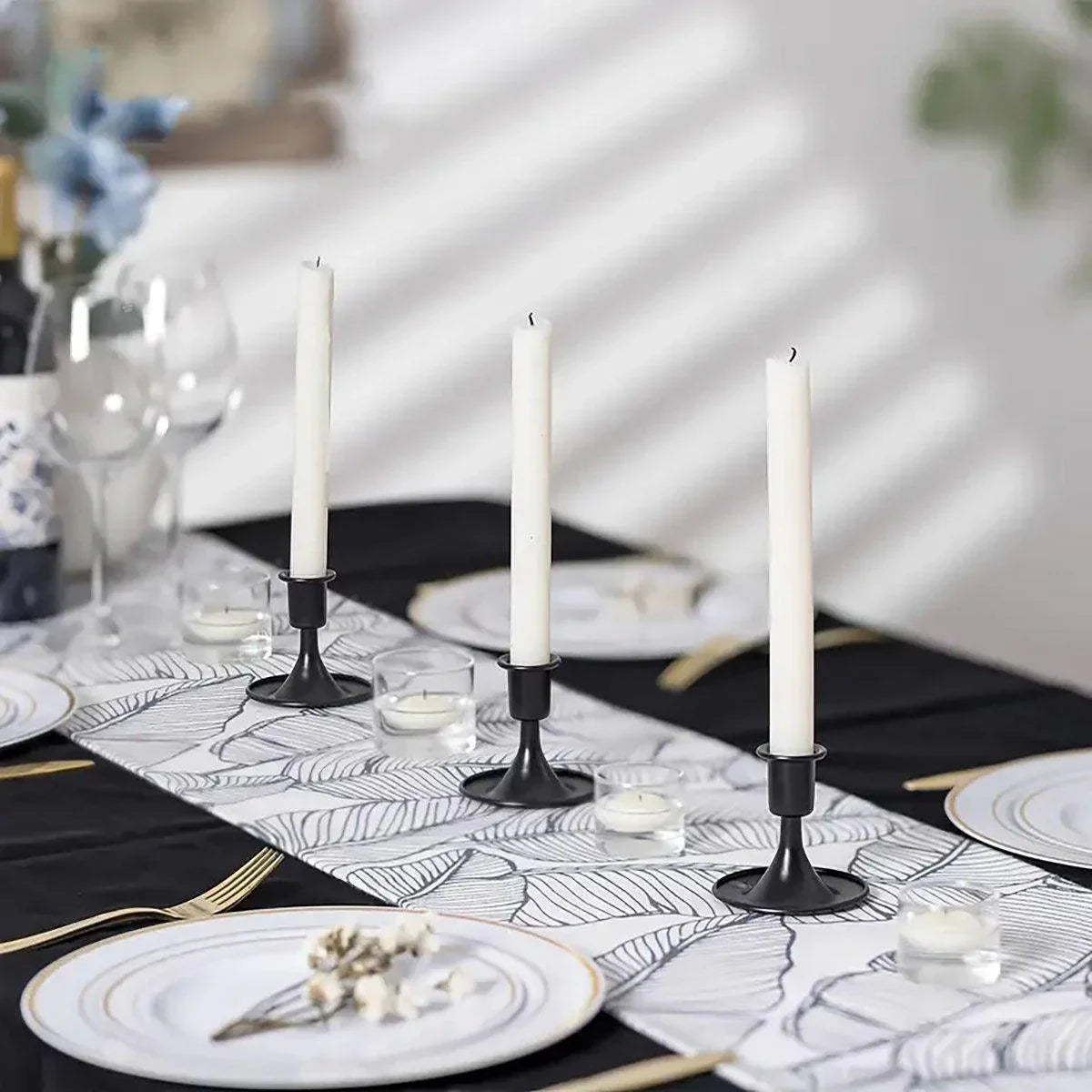 4PCS Candle Holder Ornaments Vintage Candle