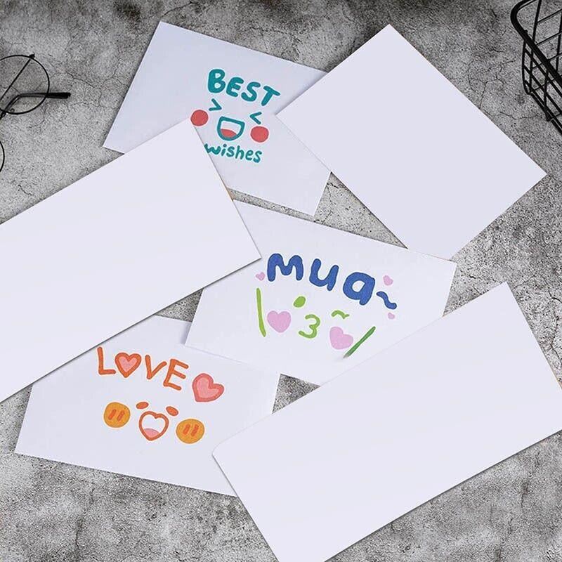 White Envelopes 120GSM Invitations LettersCards50PCS