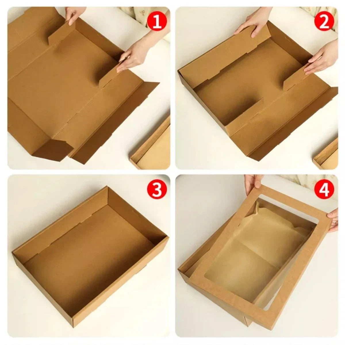Grazing Boxes Kraft Paper with Clear Window 10PCS