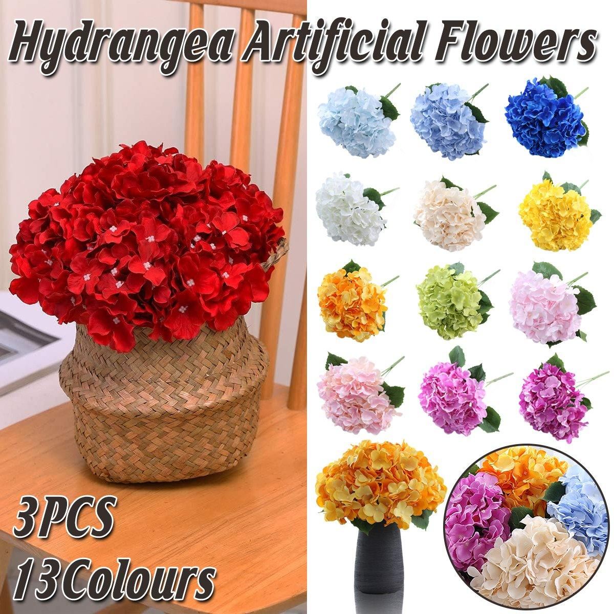 Hydrangea Artificial Flowers 3PCS