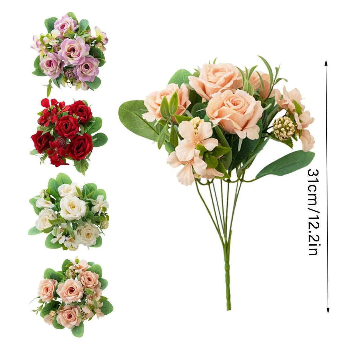 Artificial Flower Rose Bouquets 2PCS