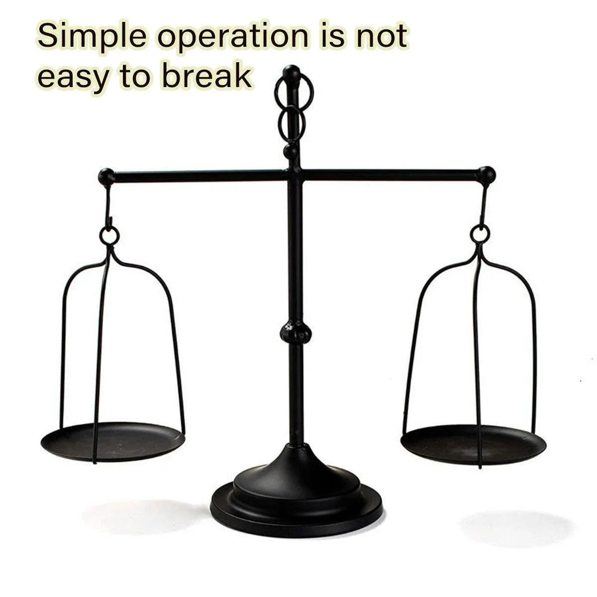 Black iron Balance Scale Candlestick 1PC