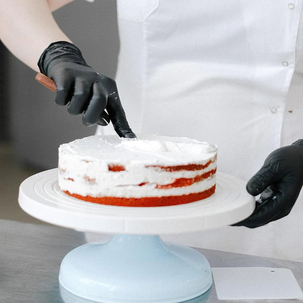 50Pairs Black Nitrile Gloves for Hairdresser Mechanic Chemical Safe Latex Free