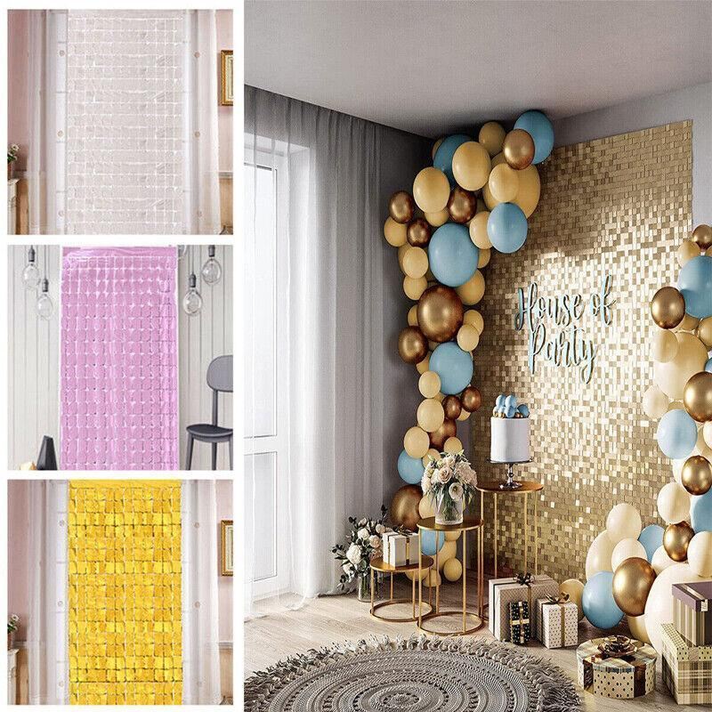 Rectangle Tinsel Curtain Shimmer Wall Backdrop 1PC